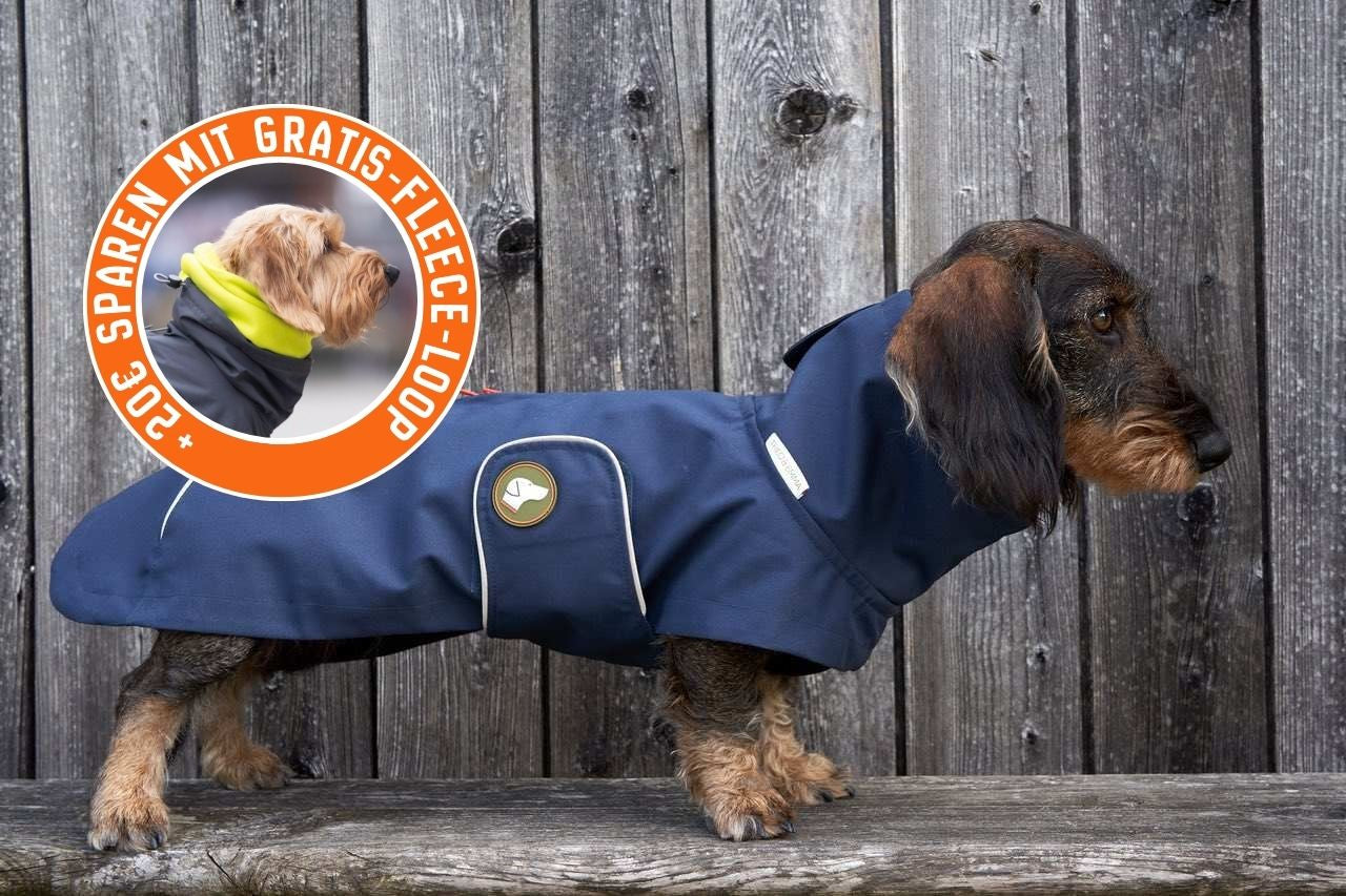 Dackel-Regenmantel Cooper in Midnight Navy