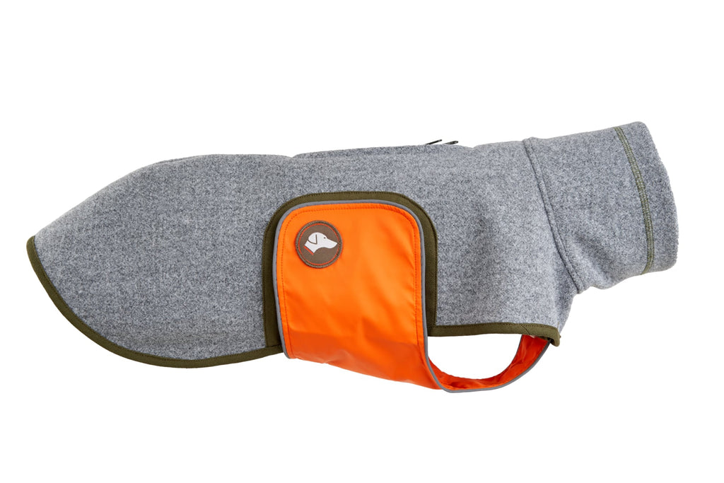Design Hundepullover für Dackel #Grau-Oliv_Orange