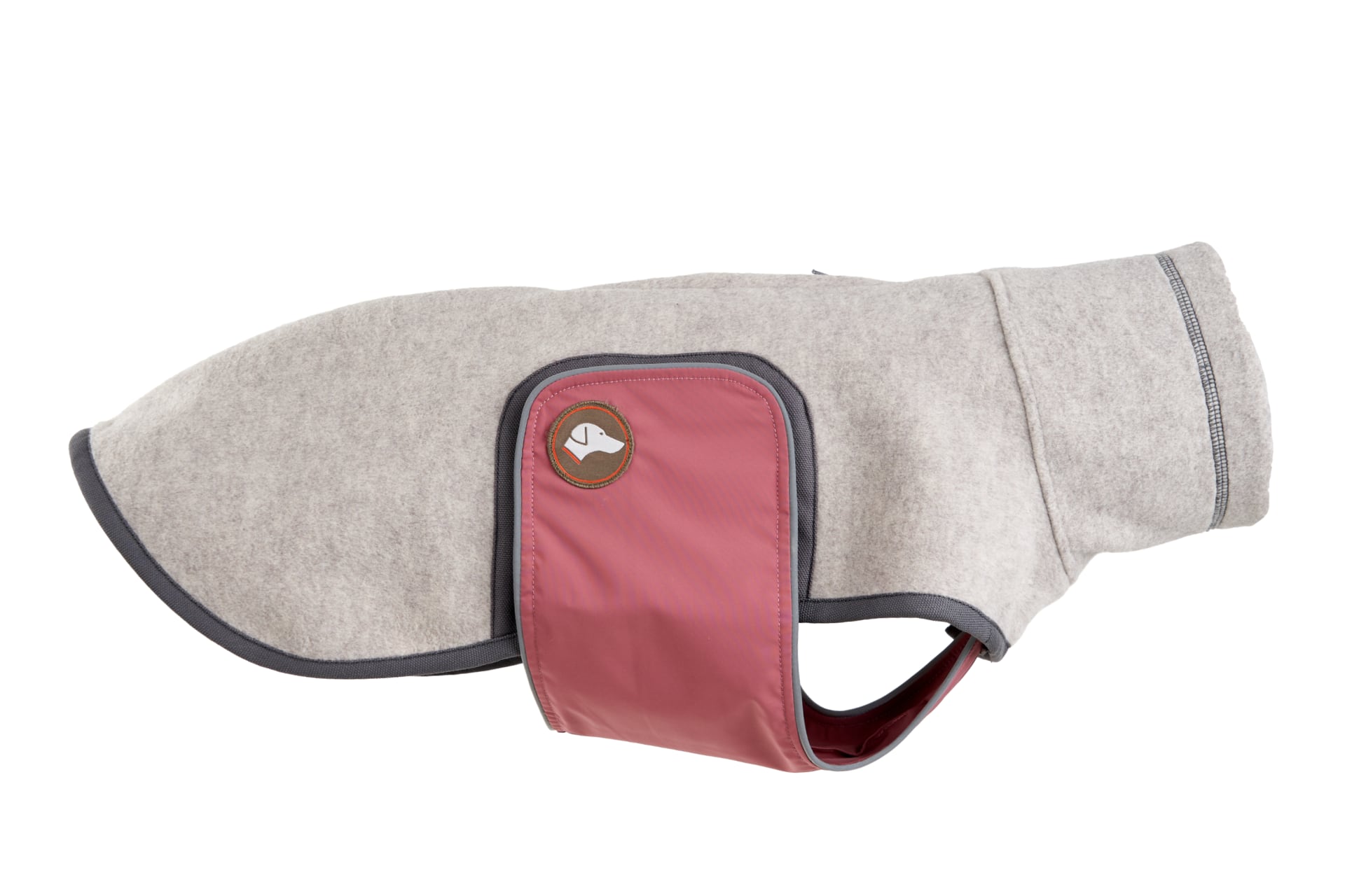 Hundepullover für Dackel #Greige-Grau_Himbeer