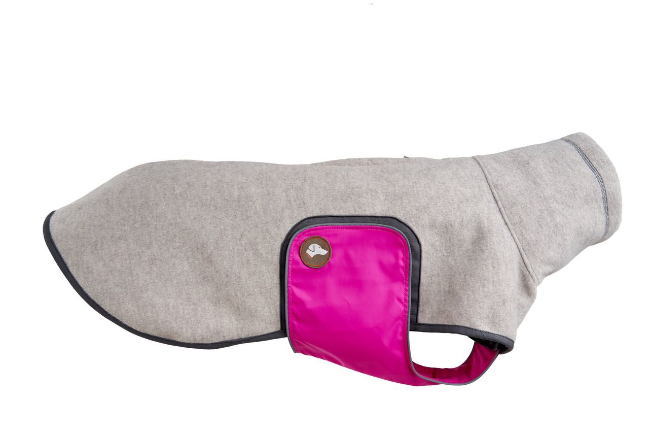 Hundepullover Fleece#Greige-Grau_Pink