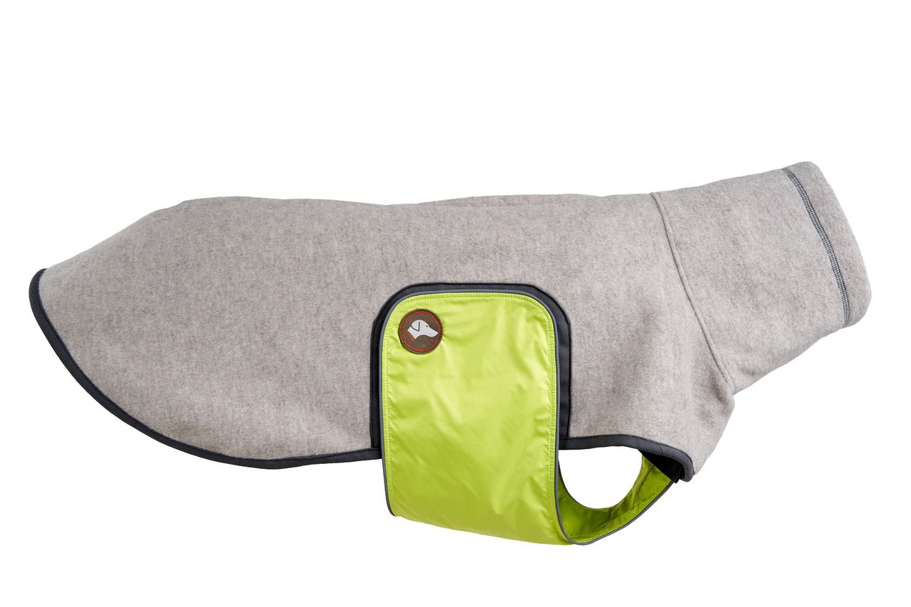 Hundepullover Fleece#Greige-Grau_Lemon